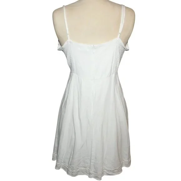 OLD NAVY White Sundress Sz XL Embroidered Midi Dress Wedding Beach Vacation - Picture 8 of 12